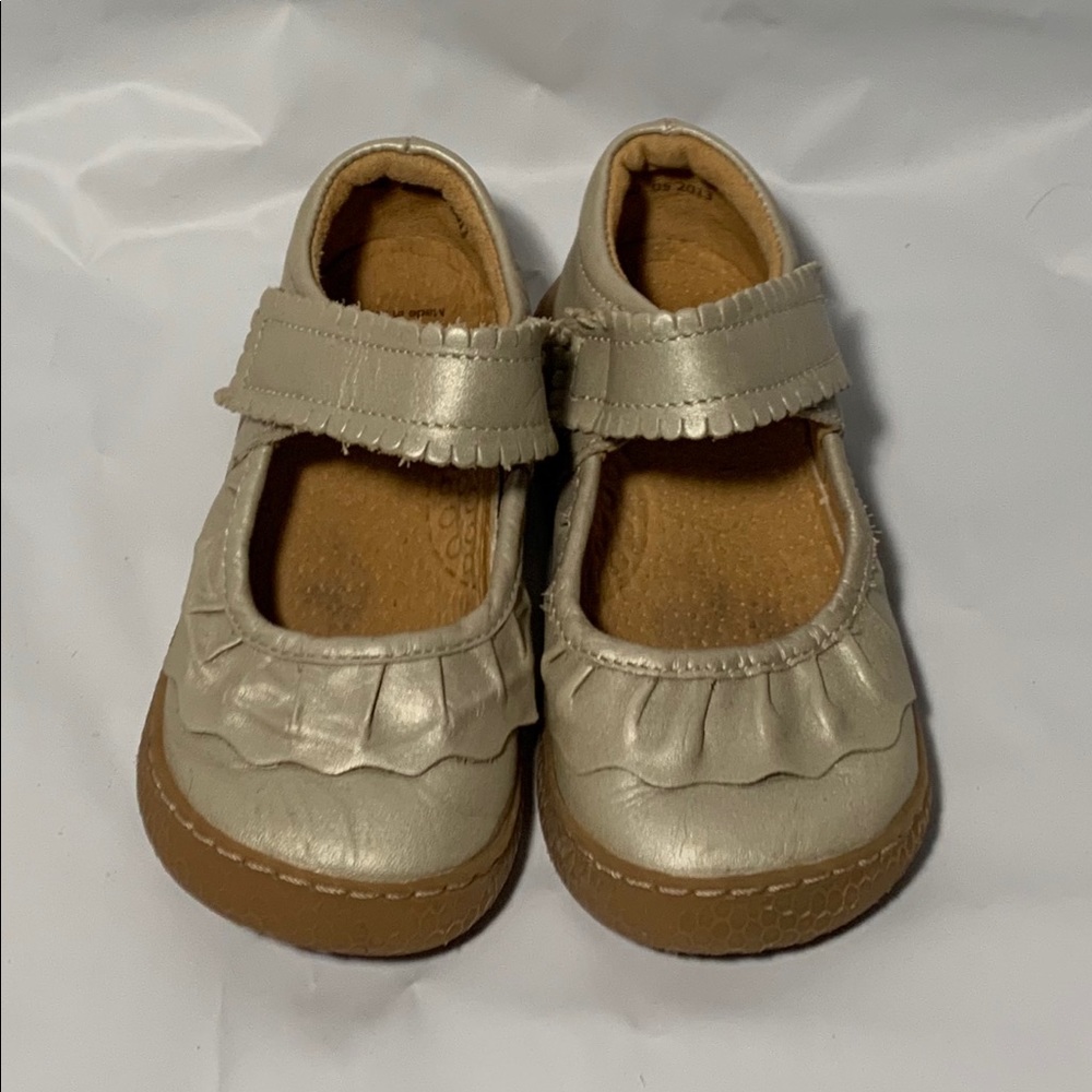 Livie and Luca RUCHE Mary Jane Gold/Champagne